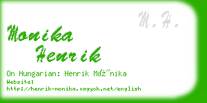 monika henrik business card